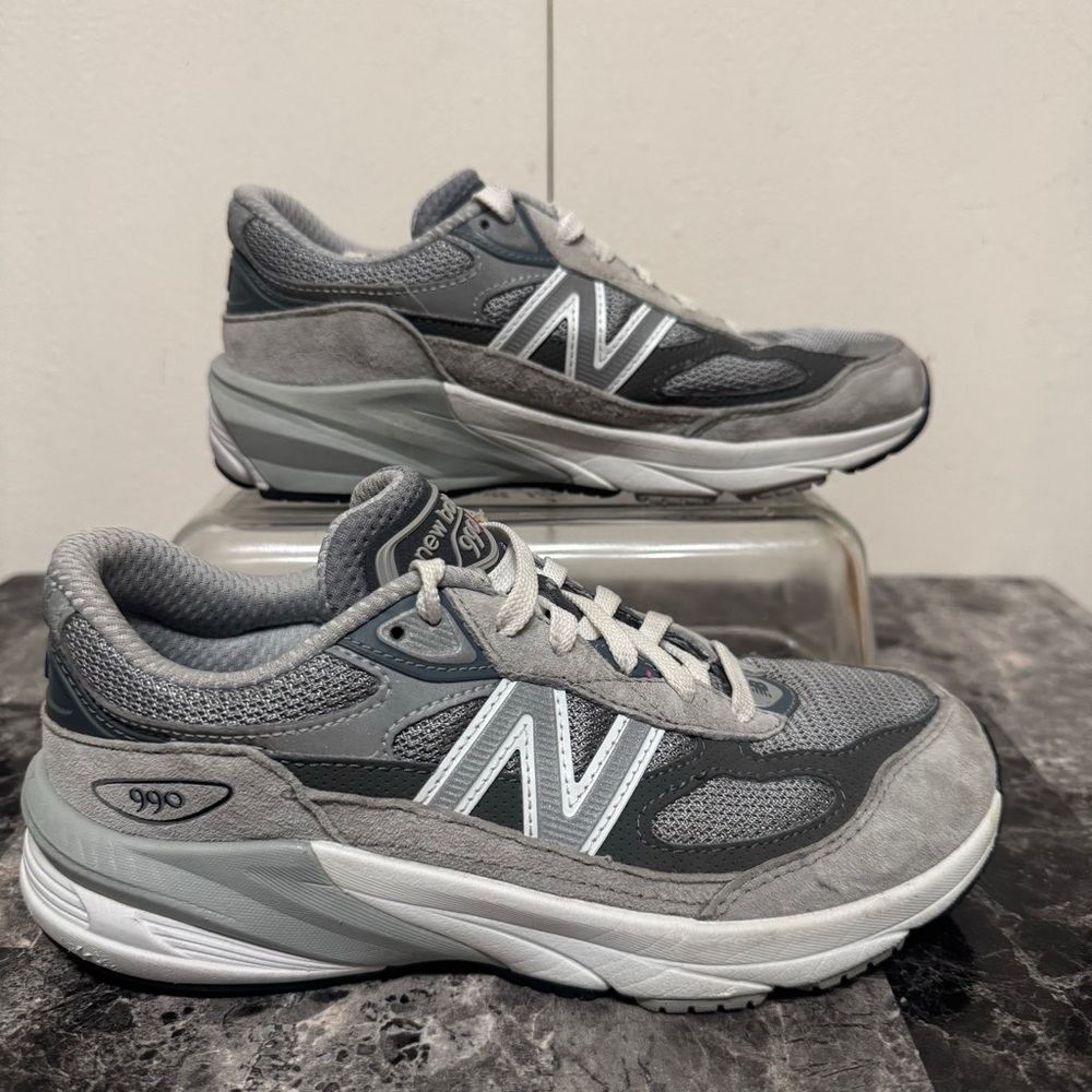 New Balance 990v5 Grey Castlerock - Boy's Size 3 - PC990GL5
